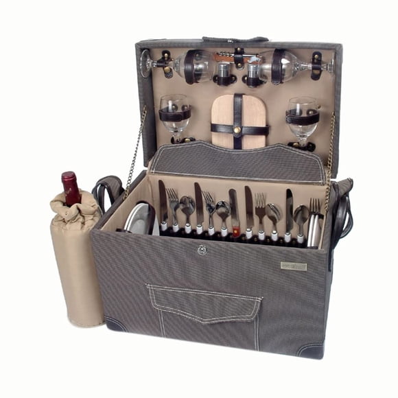 Caja de Picnic Picnic & Beyond Weekender de Madera para 4 Personas