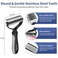 thumbnail image 5 of Dog Brush Grooming Kit 5 PCS - Self Cleaning Slicker Brush for Shedding Short Long Haired Dogs & Cats, Includes Pet Comb, Flea Comb, Bath Brush, Undercoat Rake - Complete Fur Care Set - Gray, 5 of 9