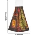 thumbnail image 3 of SKYSONIC 2 Pack Christmas Pattern Hand Towels, Soft and Absorbent Kitchen Towels with Hanging Loop Microfiber Tie Towel for Bathroom, Laundry Room, Farmhouse, 14" x18.2", 3 of 7