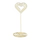 thumbnail image 5 of 10 Uds. Soportes para números de mesa, estilo corazón en capas, Base estable, soporte de tarjeta de lugar de Metal galvanizado para boda, fiesta, oficina, dorado, 5 of 5