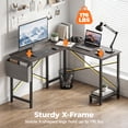 thumbnail image 3 of Alvantor 50 inch L Shaped Computer Desk with CPU Stand, Corner Gaming Desk for Home Office, 3 of 7