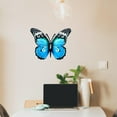 thumbnail image 2 of Escultura colgante de mariposa, arte de pared de metal, adorno impermeable, artesanía para la sala de estar Azul, 2 of 9