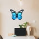 thumbnail image 2 of Escultura colgante de mariposa, decoración de pared de metal, obra de arte vívida, decorativa, antioxidante. Azul, 2 of 9