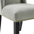thumbnail image 6 of Modway Baron Performance Velvet Dining Chairs - Set of 2 in Light Gray, 6 of 9