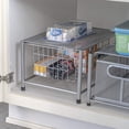 thumbnail image 5 of Home Zone Living Pull Out Single Organizer 13.09" L x 9.06" W, Silver and White, 5 of 7