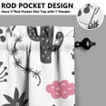 thumbnail image 5 of Retro Desert Succulent Window Panels - Cute Kawaii Cactus Curtains with Valance (Easy Care Rod Pocket Tiers), 5 of 5