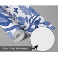 thumbnail image 6 of S4Sassy Peel & Stick Vinyl Wallpaper, Bird Garden Wallpaper Contact Paper Waterproof - Blue 25"x120", Textured Removable Wall Covering for Home Decor in Living Areas, Renter Spaces, Cabinets, 6 of 9