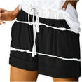 thumbnail image 1 of Mujeres Pantalones Cortos con Bolsillos Impresos Detalle Vendaje, Casual Y Suelto Ajuste Pantalones Cortos de las Mujeres para el Verano, 1 of 5
