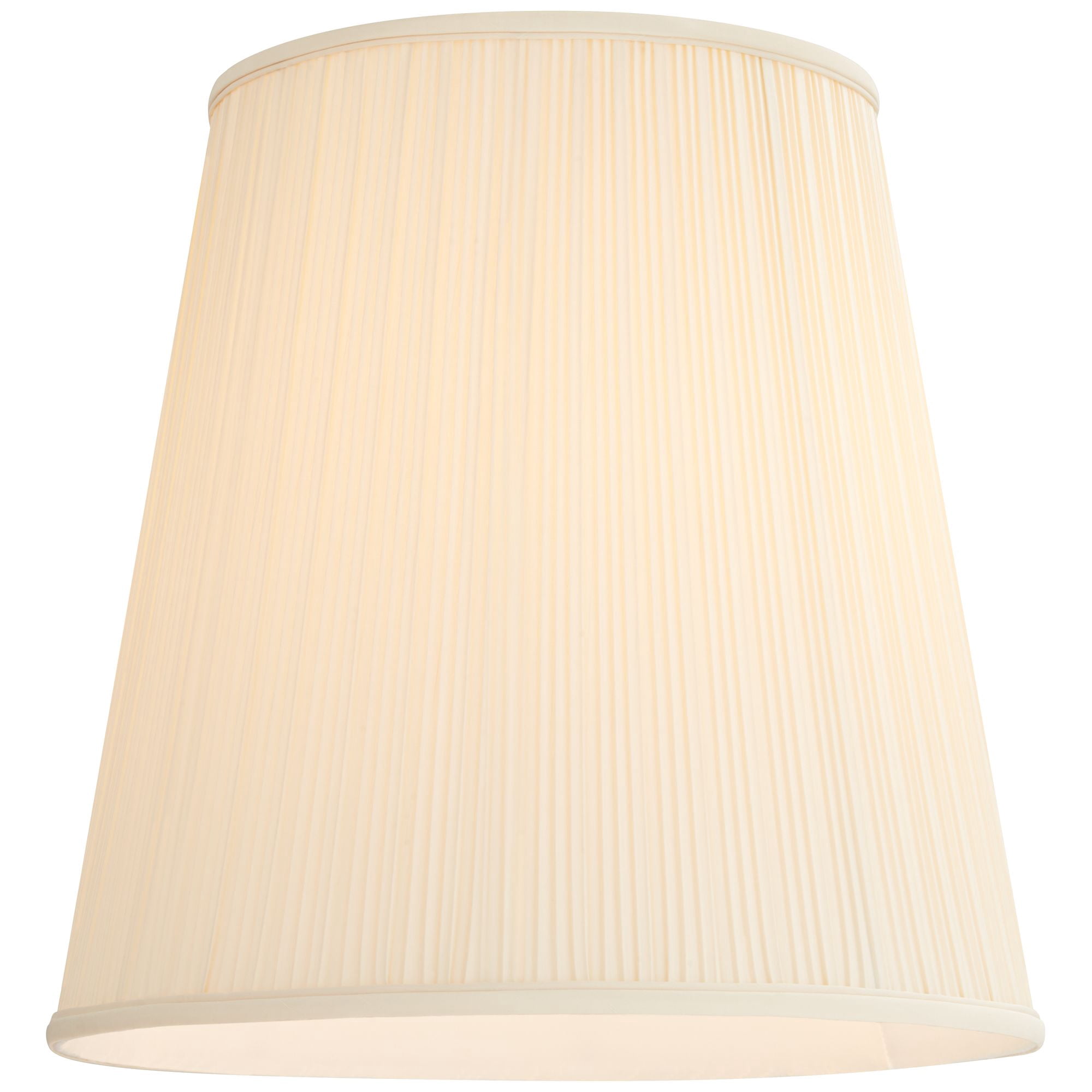 Springcrest Creme Mushroom Pleat Large Lamp Shade 12" Top x 18" Bottom x 18" Slant x 17.75" High (Spider) Replacement with Harp and Finial