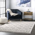 thumbnail image 1 of nuLOOM Ansley Moroccan Lattice Tassel Area Rug, 6' 7" x 9', Beige, 1 of 4