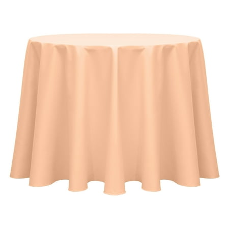 

Ultimate Textile (2 Pack) Poly-cotton Twill 108-Inch Round Tablecloth - for Restaurant and Catering Hotel or Home Dining use Peach