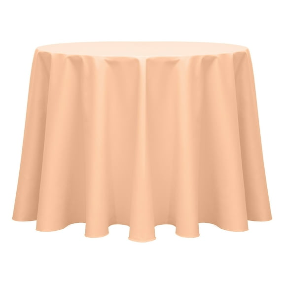 Ultimate Textile (10 Pack) Poly-cotton Twill 96-Inch Round Tablecloth - for Restaurant and Catering, Hotel or Home Dining use, Peach