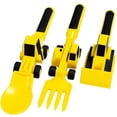 thumbnail image 1 of Juego de tres piezas de vajilla para niños con pala excavadora, pala, horquilla y plato, 1 of 4