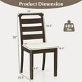 thumbnail image 3 of Costway Modern Dining Chair Set of 4 Upholstered Farmhouse Chairs with Rubber Wood Frame, 3 of 8