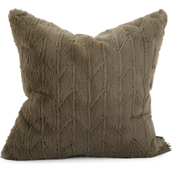 HOWARD ELLIOTT ANGORA Pillow Throw 20x20 Moss Green Polyester Faux Fur Down