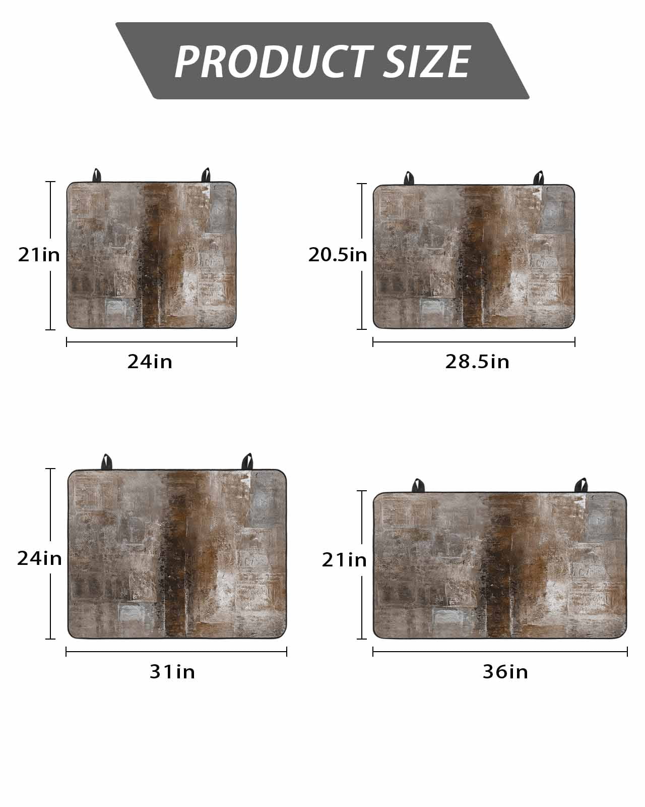 Stove Top Covers for Electric Stove, Brown Glass Stovetop Cover Protector, Retro Oil Painting Modern Abstract Art Aesthetics Induction Cooktop Protector Oven Mat for Kitchen Countertop 31"x24"