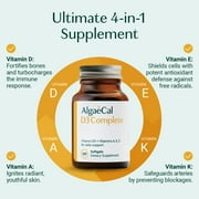 AlgaeCal Plant Calcium & D3 Complete Supplement | Clinically Supported to Stop Bone Loss | 13 Minerals + Vitamin D3, A, E, K for Bone, Joint, and Immune Health | Natural Calcium with Magnesium & Zinc