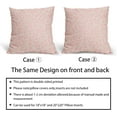 thumbnail image 5 of Daisy Floral Block Print Pillow Covers 16X16 Inch Pink Beige Flowers Decorative Square Pillow Cases Set of 2 Farmhouse Home Decor Vintage Rustic Cute Throw Pillows for Sofa Couch Outdoor, 5 of 6