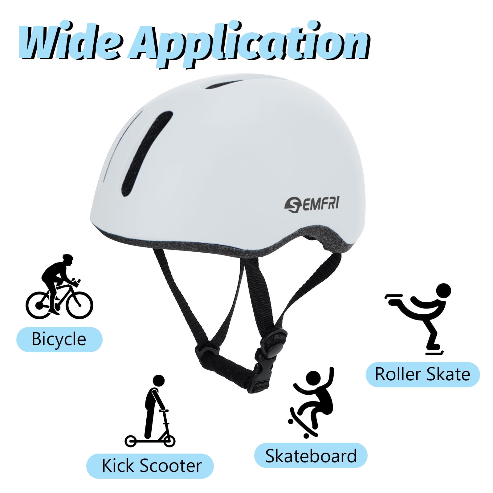 Semfri Adult Bike Helmet Skateboard Road Cycling Helmet Suitable Multi-Sport Scooter Skating Bicycle Medium Size for Men Women Gray