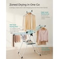 Clothes Drying Rack, Foldable 2-Level Laundry Drying Rack, Free ...