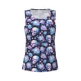 thumbnail image 4 of Lsque flower Skull in starry sky Printed Workout Tank Tops for Women, Athletic Sports Tank Tops, Compression Sleeveless Dry Fit Shirts,Sleeveless Yoga Shirt-X-Large, 4 of 9