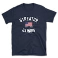 thumbnail image 1 of Streator Illinois Patriot Men's Cotton T-Shirt, 1 of 1