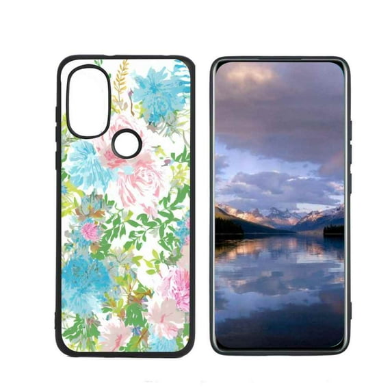 Compatible with Moto G Power 2022 Phone Case, Floral-12 Case Men Women, Flexible Silicone Shockproof Case for Moto G Power 2022