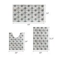 thumbnail image 5 of SussexHome Geometric Design 3 Piece Bathroom Rugs Set - Non-Slip Ultra Thin Bath Rugs for Bathroom Floor - Washable Cotton Bathroom Mats Set, 5 of 11