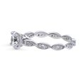 thumbnail image 3 of BERRICLE Sterling Silver Woven Wedding Engagement Rings 1 Carat Cubic Zirconia CZ Solitaire Ring for Women, Rhodium Plated Size 5, 3 of 9