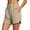 Beige #03, variant on Sweat Shorts Women Yoga High Waisted Dolphin Shorts Summer Casual Drawstring SweatShorts with Pockets M