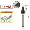 thumbnail image 1 of Carbide Rotary Burr Double Slot Rotary File For Efficient Wood Cutting - 14mm, 1 of 7
