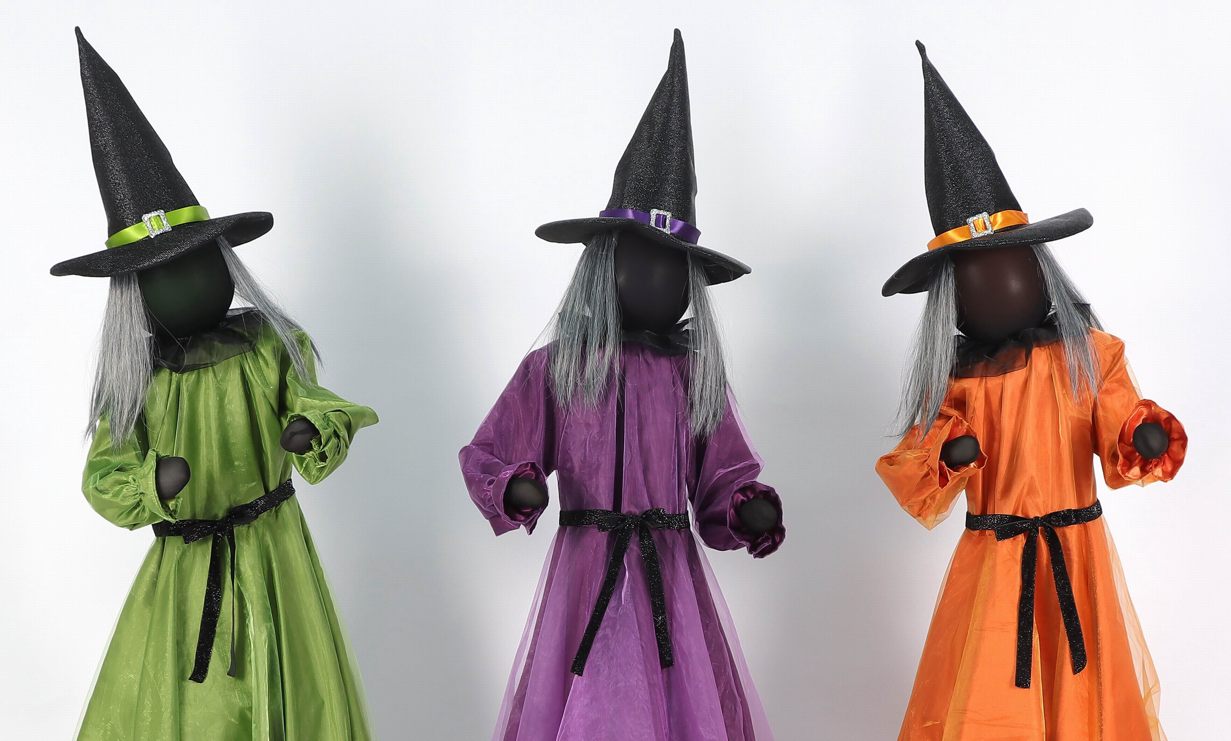 Halloween Ensemble De 3 Sorcières Animées