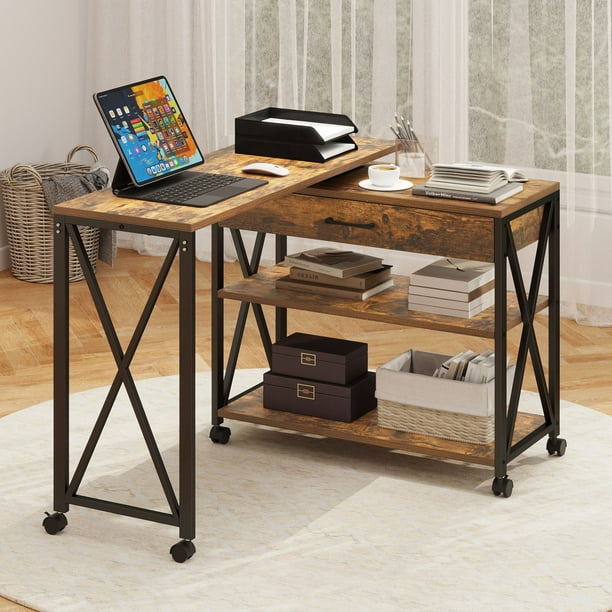 Mobile Writing Table DEXTRUS 360° Free Rotating Computer Desk, Mobile Writing Table with ...