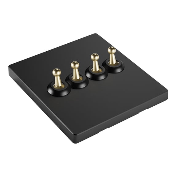 Decorative Brass Toggle Light Switches Panel Flame-resist Designs Wall Switching Panels Suitable for Electrical Control
