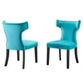 thumbnail image 1 of Side Dining Chair, Nailhead, Set of 2, Blue, Velvet, Modern Contemporary, Kitchen Room Cafe Bistro Restaurant Hospitality, 1 of 10