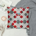 thumbnail image 2 of Creowell  Mid Century Throw Pillow Cushion Cover, Big Circular Spots and Oval Shapes Combined with The of Geometry, Decorative Square Accent Pillow Case,White Grey, 2 of 5