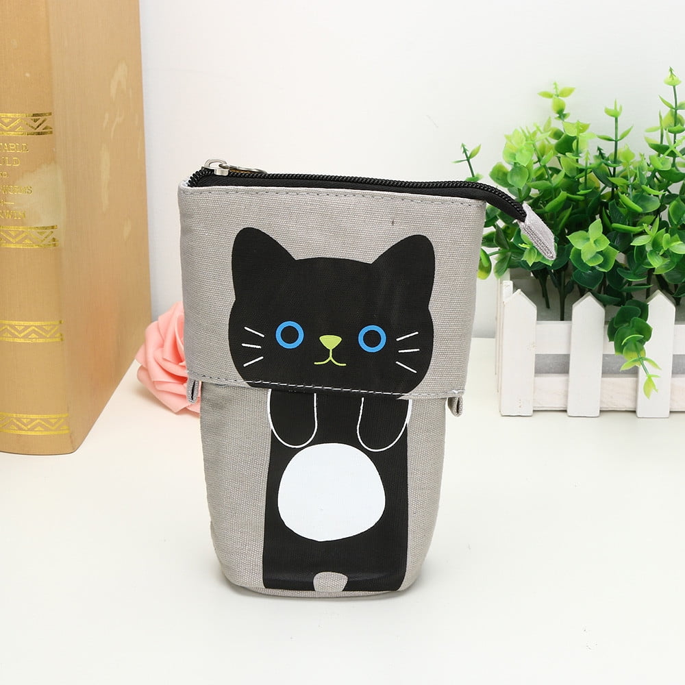 1 Store Pencil Case Box Cartoon Cute Cat Telescopic Pencil Bag Stationery Box G1 