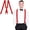 Red, variant on Mens Braces Trousers Braces, X Shape Trousers Braces for Men Heavy Duty Suspenders with Metal Clips Elastic Adjustable Mens Braces for Father's Day, Halloween