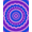 Purple, Pattern 1, variant on ODIKA 2x3 Machine Washable Non-Slip Area Rug, Mystic Waves Ripple Effect Hypnotic Zen Tranquil Harmonious High Traffic Rug, Purple, 444223