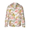 thumbnail image 3 of Uemuo Tropical Pink Flamingo Pineapple Pattern Women's Full Zip UPF 50+ Sun Protection Hoodie Jacket Long Sleeve Sun Shirt Hiking Outdoor Performance with Pockets-Small, 3 of 9
