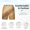 thumbnail image 5 of Balery Vintage Baseball Mens Swim Trunks Swim Shorts for Men Quick Dry Inseam Beach Shorts with Compression Liner Pocket-Large, 5 of 9