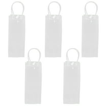 5 Piece Foldable Transparent PVC Wine Cooler Bag Set for Home with Leakproof Design and Portable