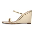 thumbnail image 3 of Sandalias DREAM PAIRS Cuña con Dos Tiras y Punta Cuadrada Doradas, 3 of 5