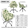 thumbnail image 7 of Xoenoiee Green Eucalyptus Leaves Print Velvet Curved Back Dining Chair Covers, Stretch Dining Room Chairs Slipcover with Arms, Dining Chair Slipcovers, Swivel Armchair Cover Protector, 7 of 7