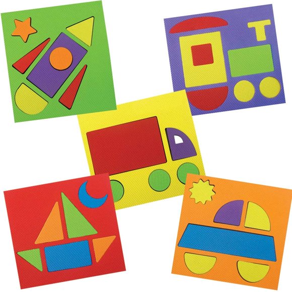 Shape Puzzle Imagimake with Shapes, tema de vehículo para niños de 3 años o más