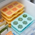 thumbnail image 4 of Moldes de silicona for cubitos de hielo con tapa - Mini bandejas flexibles y apilables for formas divertidas (girasol, estrella, oso, pata) - Ideal for cócteles, whisky y café helado, 4 of 7