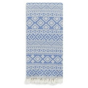 Linum Home Sea Breeze 100% Turkish Cotton Jacquard Pestemal Beach Towel