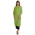 thumbnail image 4 of Moomaya Solid Pintuck Blouses For Women Indian Ethnic Kurti Casual Cotton Kurta, 4 of 6