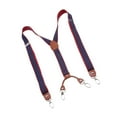 thumbnail image 1 of Bretelles pour Hommes Réglables Élastiques Robustes Bretelles en Y Bleu, 1 of 8