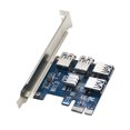 thumbnail image 1 of Tarjeta elevadora PCI-E a USB Adaptador 1 a 4 Tarjeta de extensión PCI-E de 4 puertos a USB 3.0 Accesorio de minería Guardurnaity EL001381-00B, 1 of 1